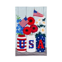 Patriotic - USA Mason Jars House Linen Flag