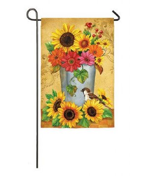 Fall - Garden Sub Satin Bucket Bouquet Flag