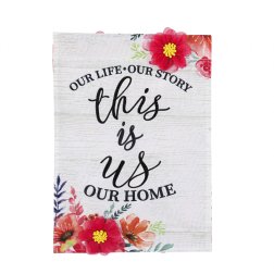 Summer - This is Us Floral Garden Burlap Flag