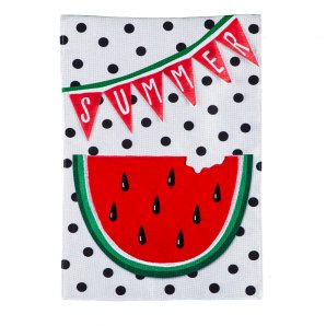 Summer - Watermelon Garden Burlap Flag