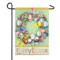 Easter - Easter Wreath - Garden Suede Flag