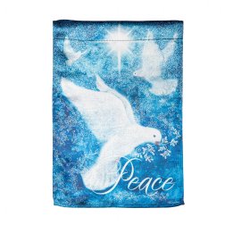 Christmas - Dove Peace Trio Lustre Garden Flag