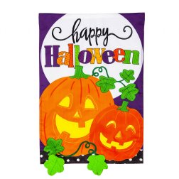 Halloween Jack-O-Lanterns Garden Flag