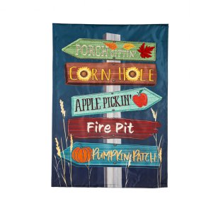 Fall Signs Garden Flag