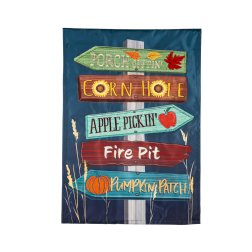 Fall Signs Garden Flag