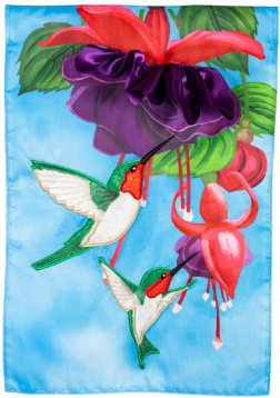 Hummingbirds Garden Flag