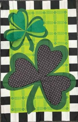 St. Patrick's Day - Mixed Print Shamrocks - Applique