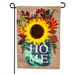 Fall - Home Mason Jar Floral - 3-D Burlap Garden 