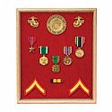 13" x16" Large Frame Medals Case - Oak