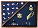 Corner Flag Case - Casket Flag  - Walnut