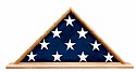 Casket Flag Triangle with Base - Oak