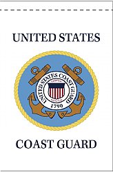 Patriotic - Coast Guard - 12"x18" Garden Banner