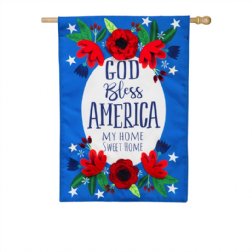 Patriotic - God Bless America House Banner