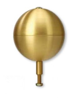 10" Gold Anodized Heavy-Duty Aluminum Ball Ornament