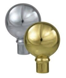 Orn-Gold Ball 4.25" x 3"-Metal w/NO Ferrule