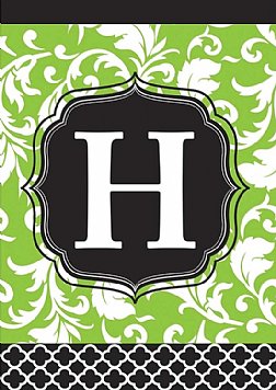 Monograms - Black and Green - H