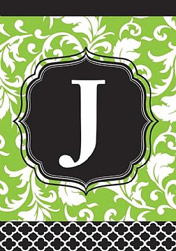 Monograms - Black and Green - J