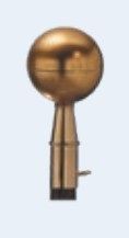 Orn-Gold Ball 6.5 " x 3"-Metal w/Ferrule