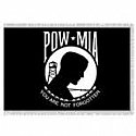 3'x5' POWMIA-Double Reverse, Nylon, Lined Pole Hem & Fringe - Indoor Use