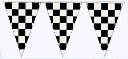 12"x18" Black and White String Pennant-105'/4ml