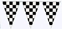 12"x18" Black and White String Pennant-105'/4ml