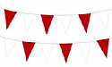 12"x18" Red &  White String Pennant-105'/4ml