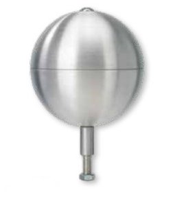4" Satin Finish Heavy-Duty Aluminum Ball Ornament