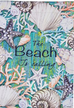 Summer - The Beach Is Calling Suede Garden Flag
