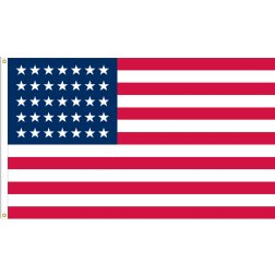 U.S. 35 Star (1863-1865), 3'x5', Nylon, Heading & Grommets